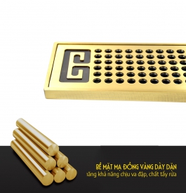 Ga thoát sàn dài hoa văn cổ điển FD-4805